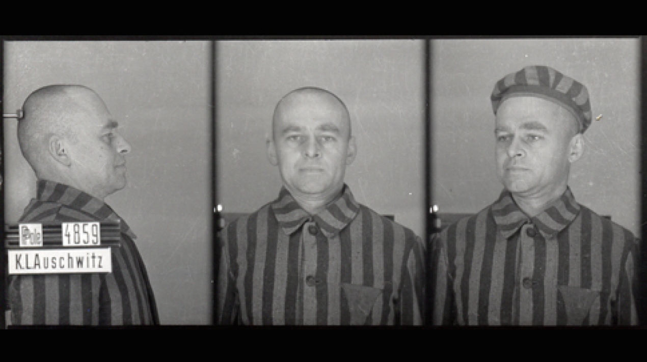 Fotografia obozowa Witolda Pileckiego. Ze zbiorów Muzeum Auschwitz-Birkenau.