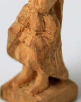 A wooden figurine made by Polish prisoners of war in the German camp