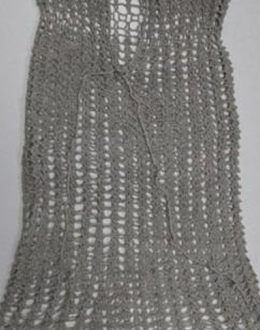 A linen dress knitted by Wanda Szuflita
