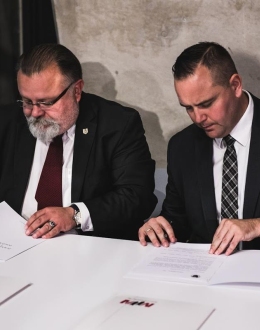 Podpisanie porozumienia o współpracy między MIIWŚ, a Muzeum Żołnierzy Wyklętych i Więźniów Politycznych PRL w Warszawie fot. Mikołaj Bujak
