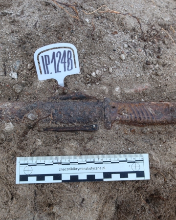 Mauser rifle bayonet found with the soldiers’ remains