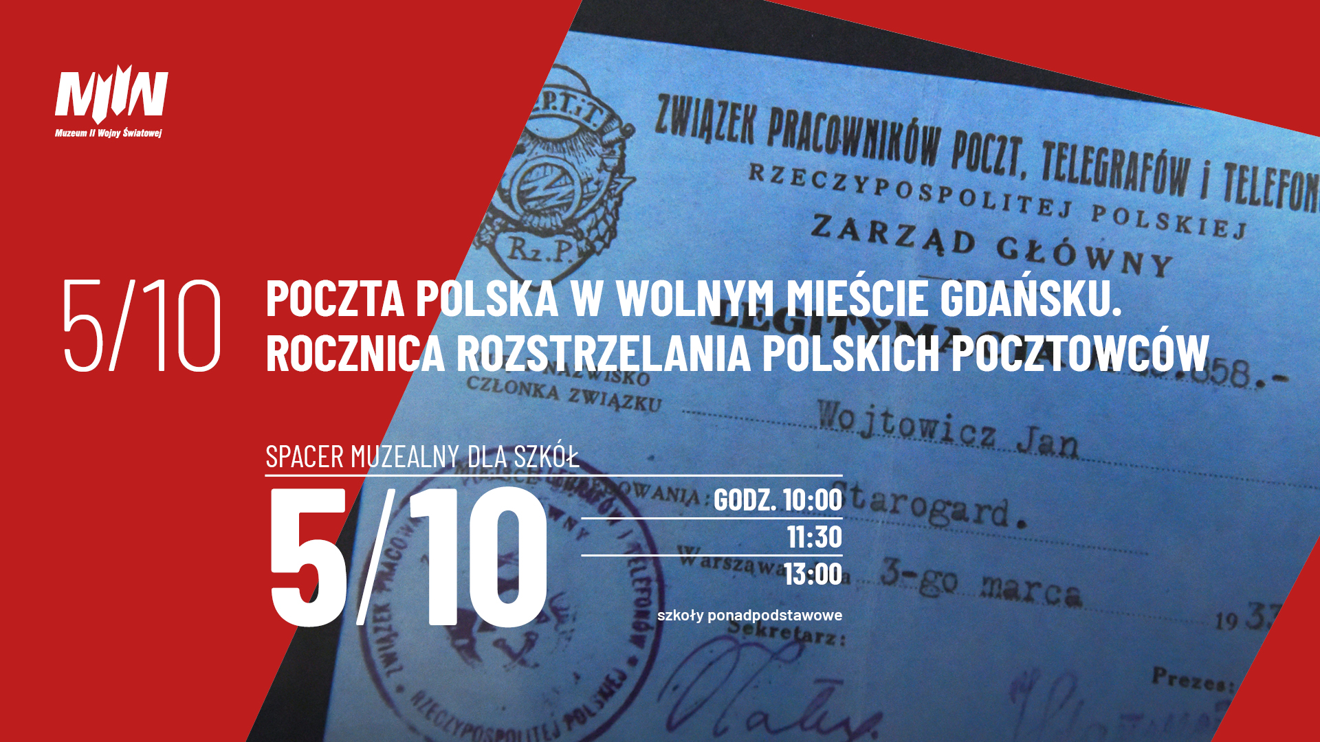 Spacery edukacyjne - Poczta Polska w Wolnym Mieście Gdańsku
