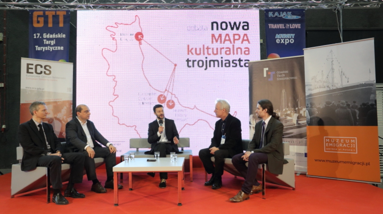 Uczestnicy debaty „Nowa mapa kulturalna trójmiasta”. Fot. Grzegorz Mehring / Archiwum ECS