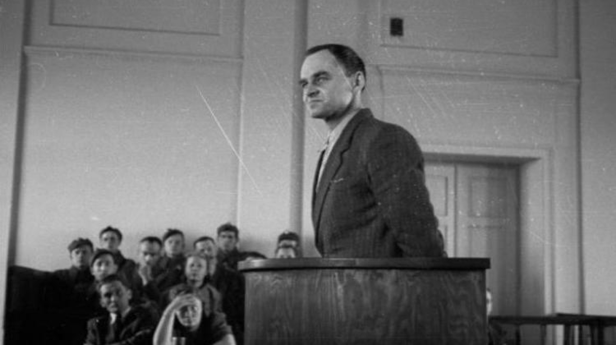 Fot. Rotmistrz Witold Pilecki w czasie proces przed Wojskowym Sądem Rejonowym w Warszawie. 1948.03.03. Fot. PAP/CAF