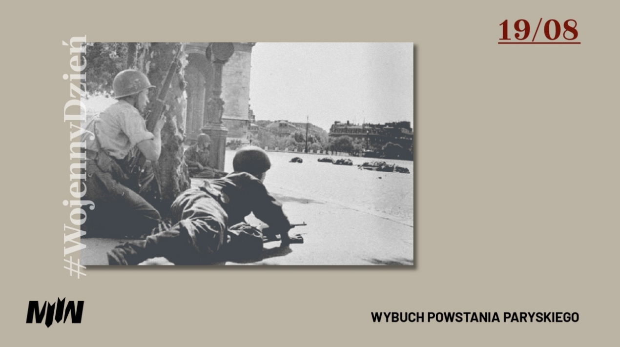 Fot. Żołnierze 2. Francuskiej Dywizji Pancernej ostrzeliwują oddziały okupacyjne w trakcie walk o wyzwolenie Paryża, 23-25.08.1944 r. (domena publiczna)