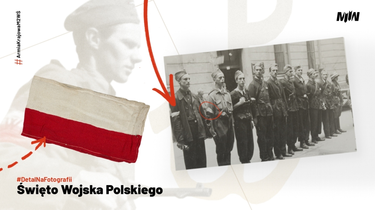 Święto Wojska Polskiego #DetalNaFotografii – biało-czerwona opaska #ArmiaKrajowaM2WŚ