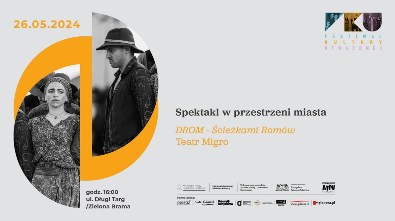 Spektakl w przestrzeni miasta: „DROM” w wykonaniu Teatru Migro - III edycja Festiwalu Kultury Utraconej