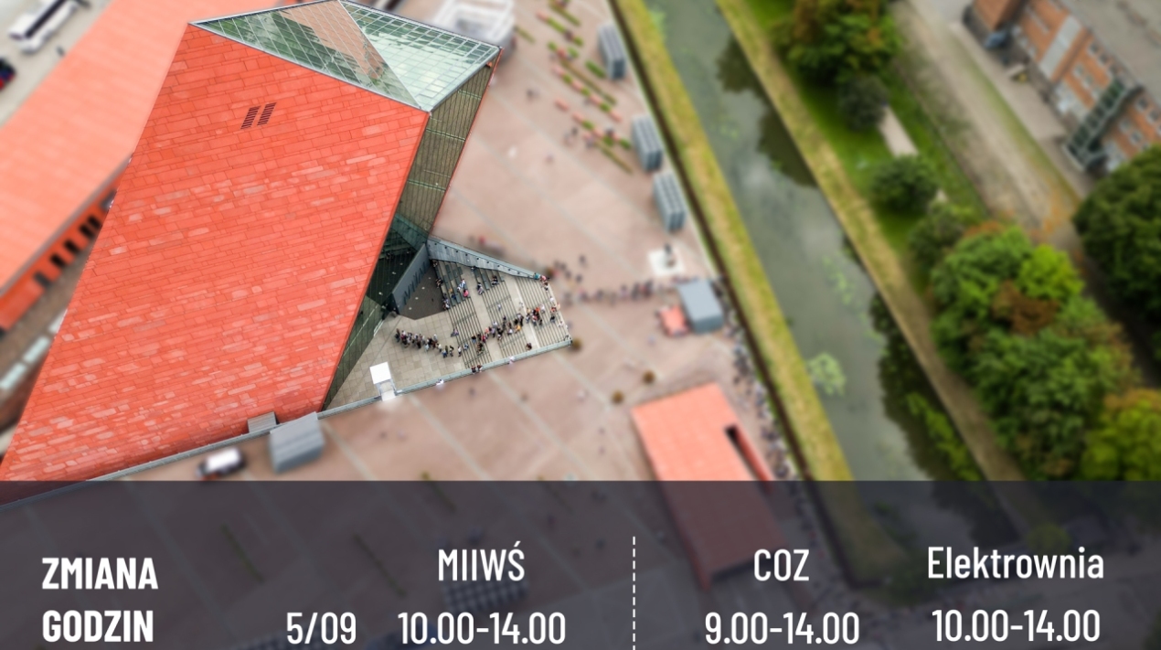 Zmiana godzin otwarcia MIIWŚ i COZ oraz Elektrowni na Westerplatte w dn. 5 i 6 września