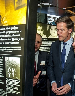 From left to right: director of the Museum of the Second World War Prof. Paweł Machcewicz, Dutch Prime Minister Mark Rutte and EP President Martin Schulz. Photo: ©Jan Van de Vel/Liberation Route Europe Foundation