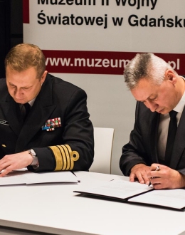 Signing an agreement between the Museum of the Second World War and the Maritime Border Guards Branch fot. Mikołaj Bujak