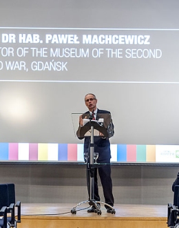 Opening of the exhibition "Routes of Liberation". Director of the Museum of the Second World War Prof. Paweł Machcewicz. Photo: ©Jan Van de Vel/Liberation Route Europe Foundation