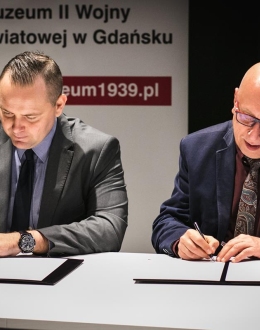 Signing a cooperation agreement between the Museum of the Home Army and the Museum of the Second World War fot. Mikołaj Bujak