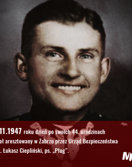 27 listopada 1947 roku został aresztowany ppłk. Łukasz Ciepliński, ps. „Pług”
