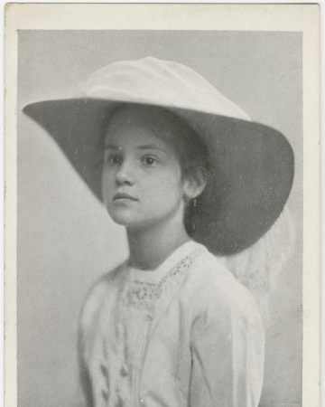 Karolina Lanckorońska w kapeluszu, 1911 (PAUart)
