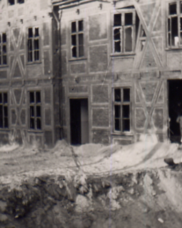 Archival photographs of the crater taken after the battle