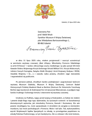 List kmdr. Romana Rakowskiego