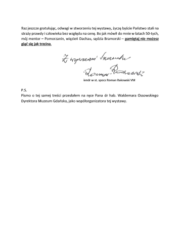 List kmdr. Romana Rakowskiego