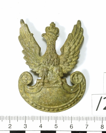 Polski orzeł od rogatywki znaleziony w niemieckim obiekcie śmietniskowym