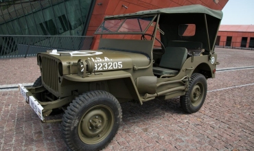 Prezentacja oryginalnego, historycznego pojazdu Willys MB - nowego nabytku Muzeum fot. Mikołaj Bujak