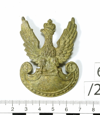 Polski orzeł od rogatywki znaleziony w niemieckim obiekcie śmietniskowym