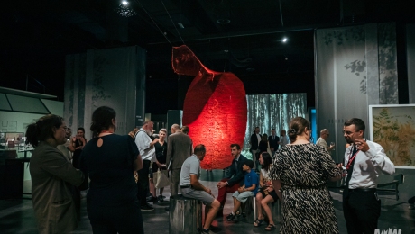 the opening of the temporary exhibition: Forest. A shelter  for victims