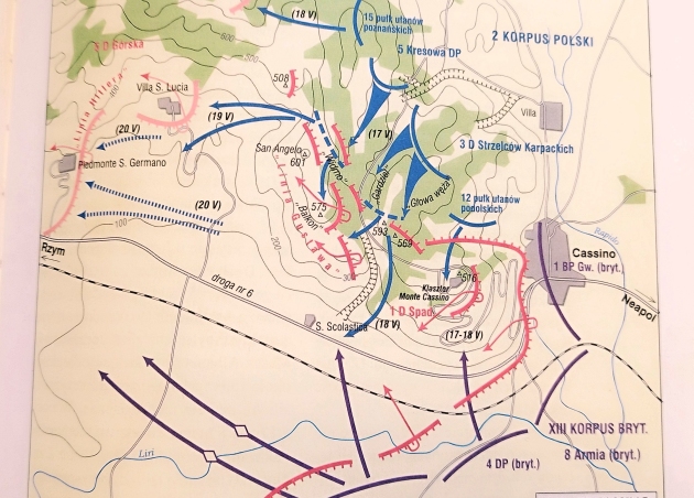 #PoznajZbioryMIIWŚ - mapa sapera Edwarda Merkuna, który rozminowywał teren na drodze polskich jednostek pod wzgórze Monte Cassino