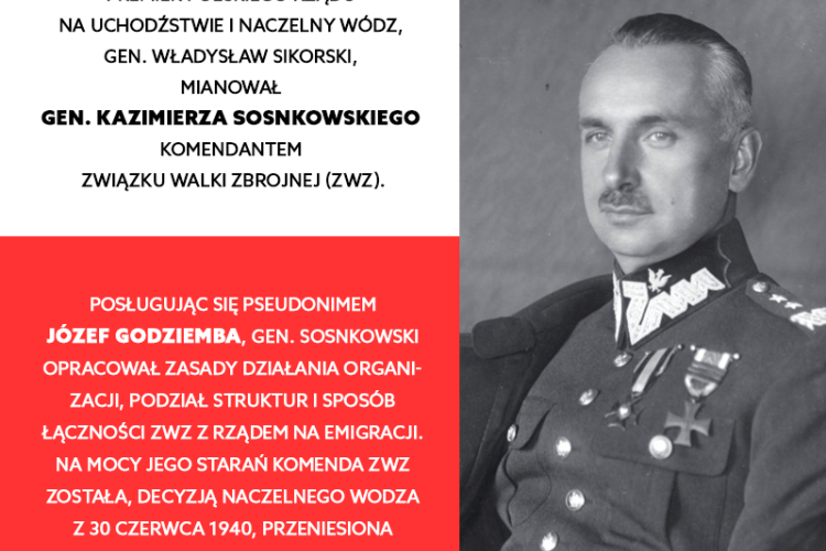 gen. Kazimierz Sosnkowski komendantem Związku Walki Zbrojnej (ZWZ)