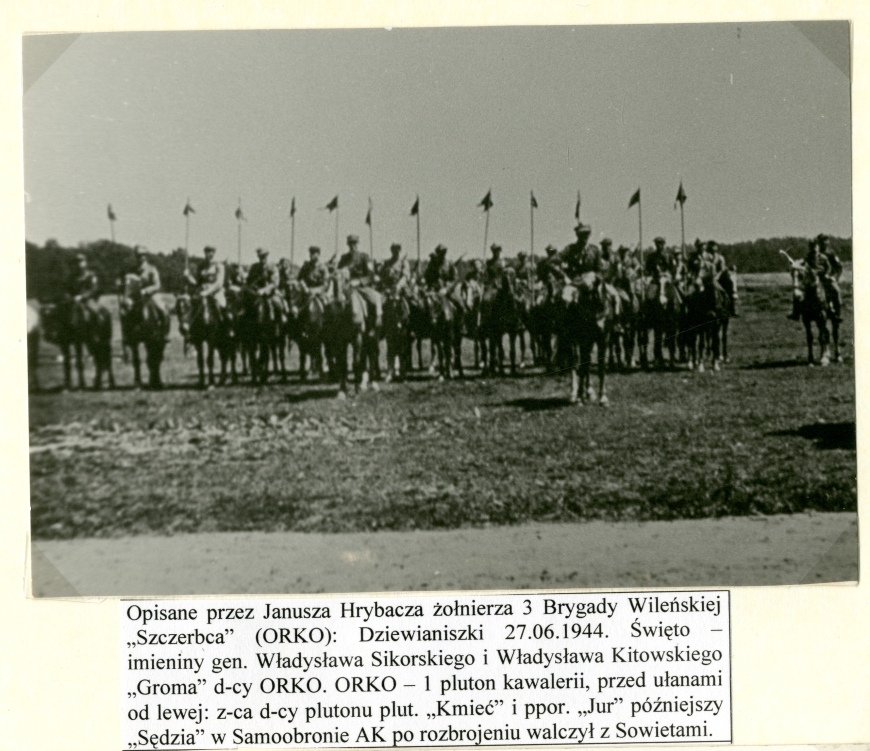 Oddział Rozpoznawczy Komendy Okręgu AK (ORKO). Dziewaniszki, 27 czerwca 1944 r. (MIIWŚ)