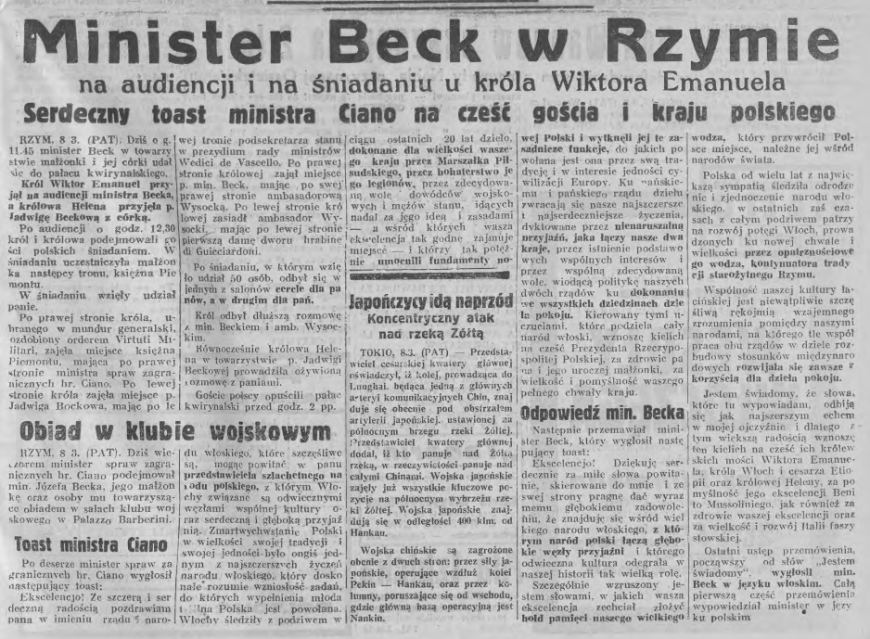 źródło: Głos Poranny z dn. 9 marca 1939