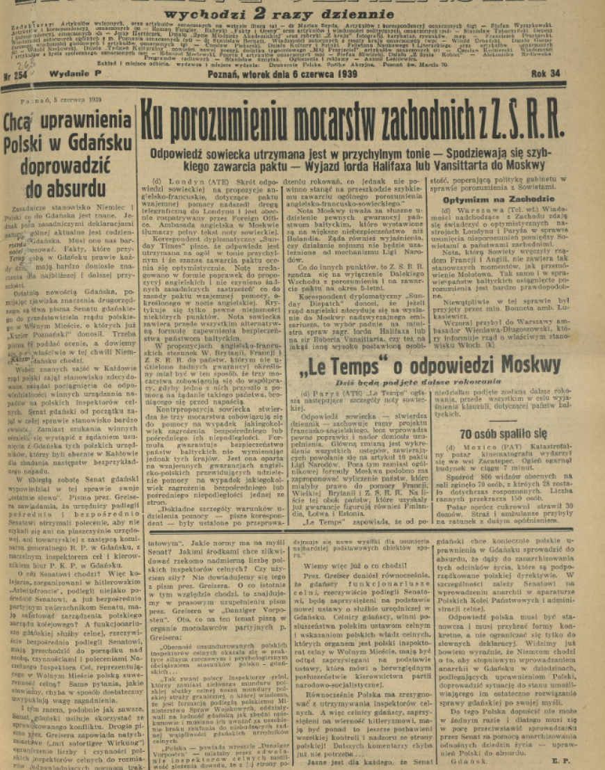 Kurier Poznański, 6.06.1939