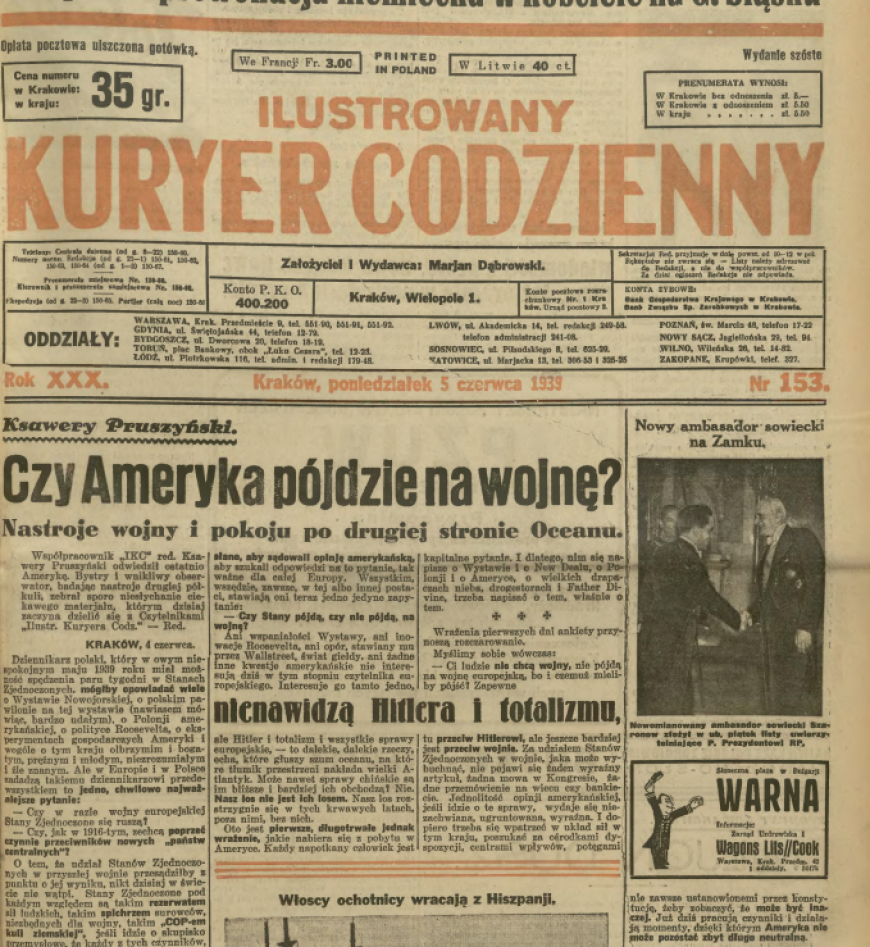 Ilustrowany Kuryer Codzienny, 5.06.1939