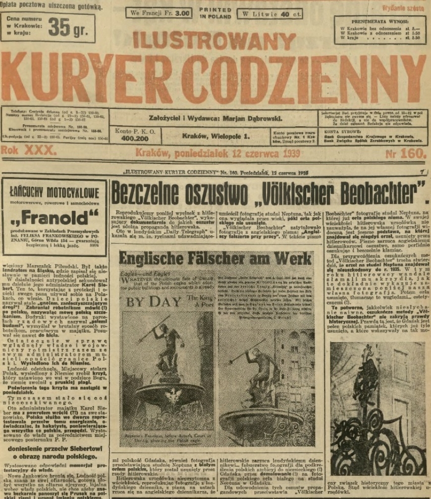 "Ilustrowany Kurier Codzienny", 12.06.1939 r.