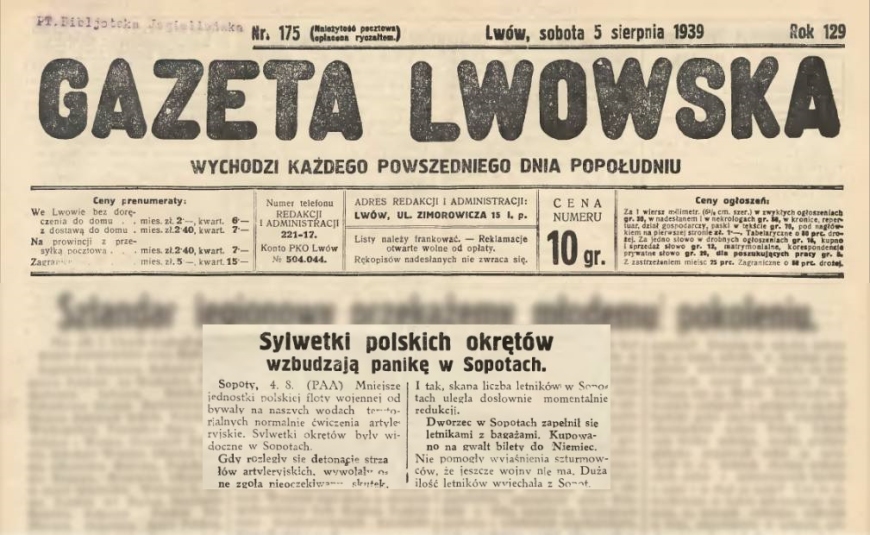 Gazeta Lwowska; 5.08.1939