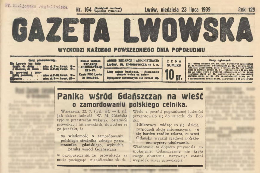 źródło: Gazeta Lwowska z dn. 23 lipca 1939