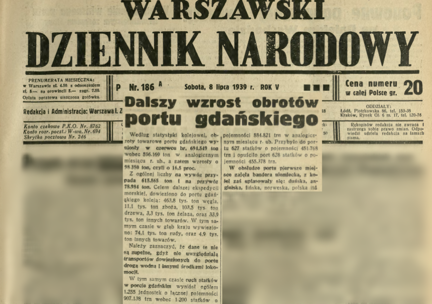 źródło: Warszawski Dziennik Narodowy. R. 5, 1939, nr 186A - 249/353; e-biblioteka Uniwersytetu Warszawskiego