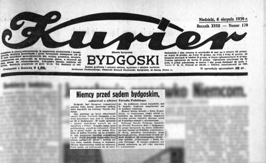 Kurier Bydgoski 6.08.1939 r. 