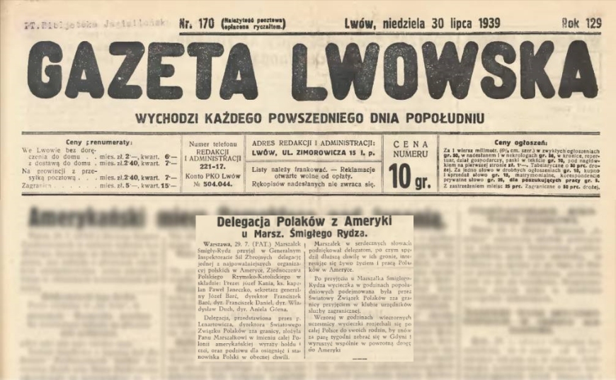 źródło: Gazeta Lwowska z dn. 30 lipca 1939
