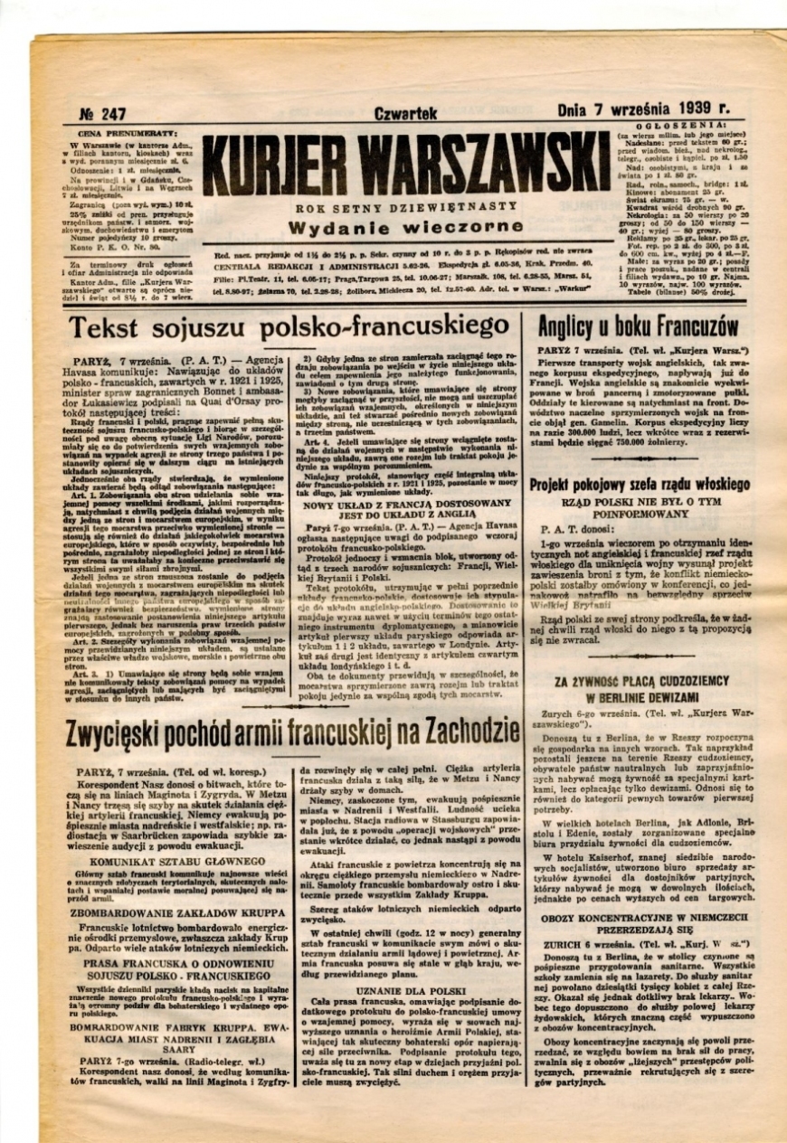 źródło: Kurjer Warszawski; zbiory MIIWS
