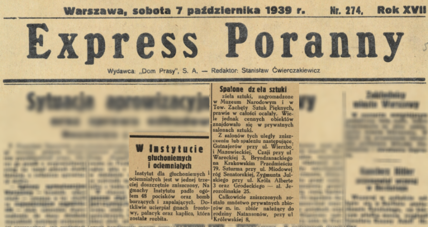 Express Poranny, 7.10.1939