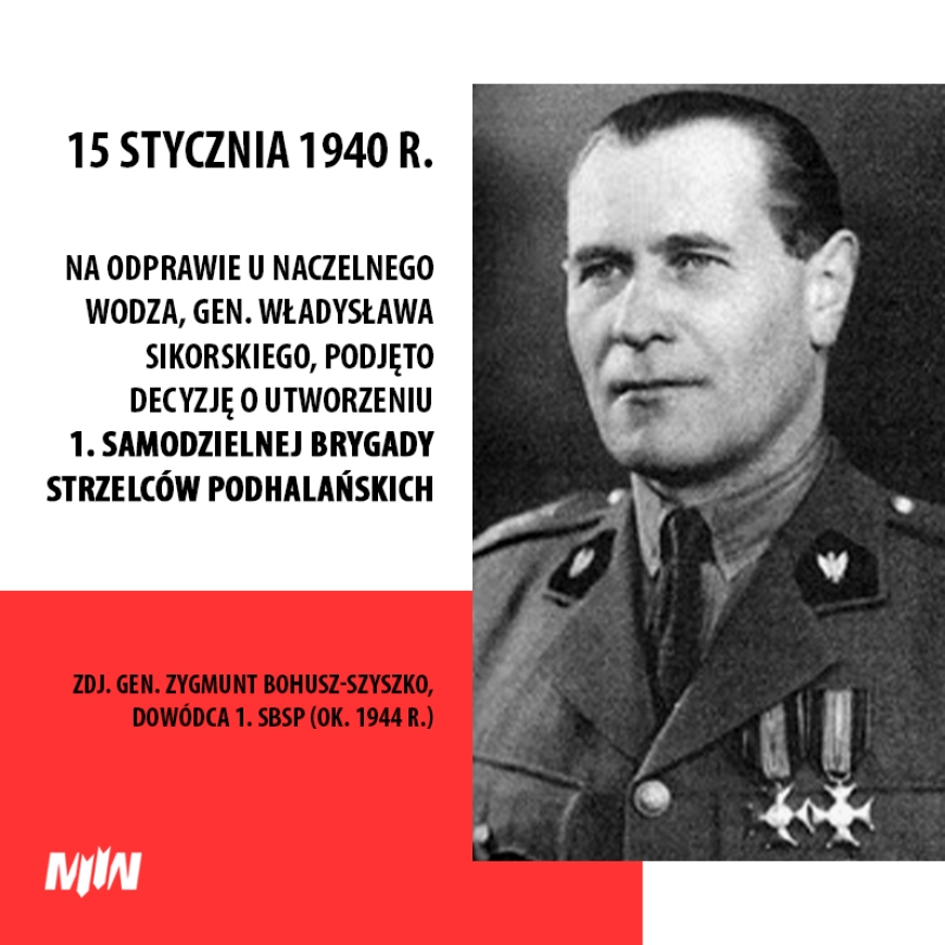 Na odprawie u Naczelnego Wodza,  gen. Władysława Sikorskiego, podjęto decyzję o utworzeniu 1. Samodzielnej Brygady Strzelców Podhalańskich 