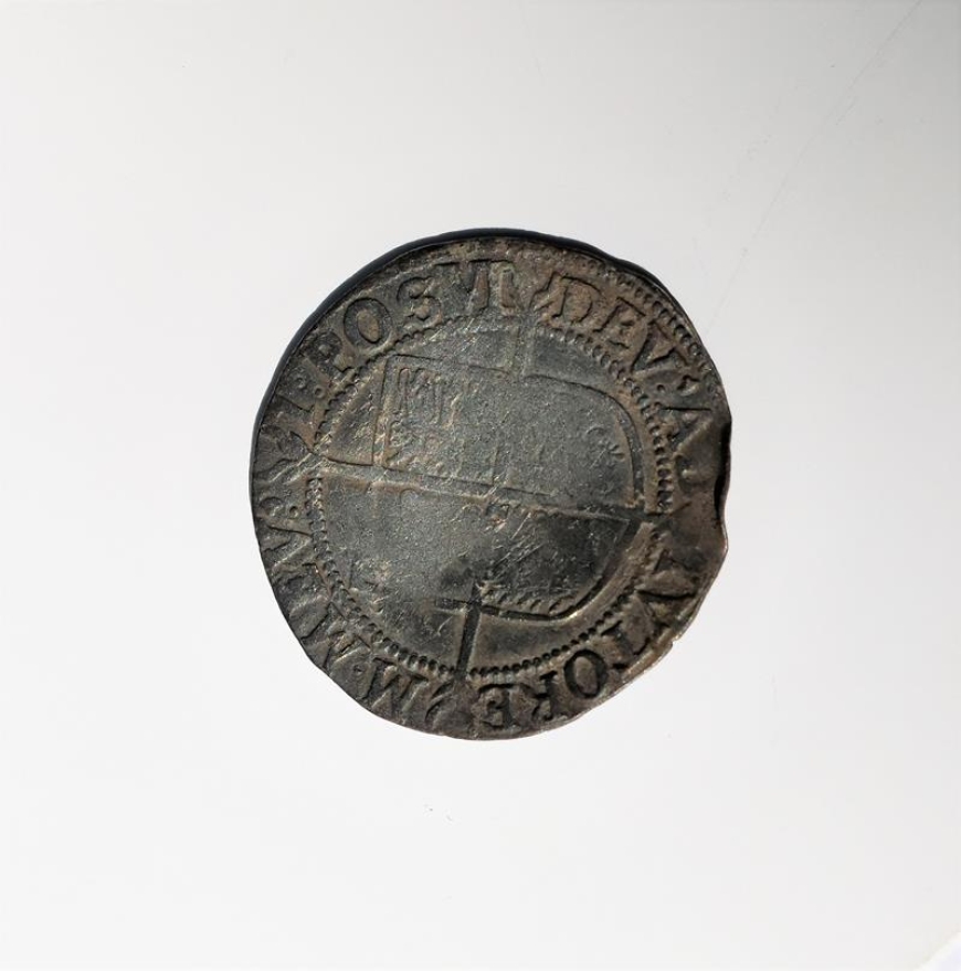 Moneta królowej Elżbiety I z XVI w.