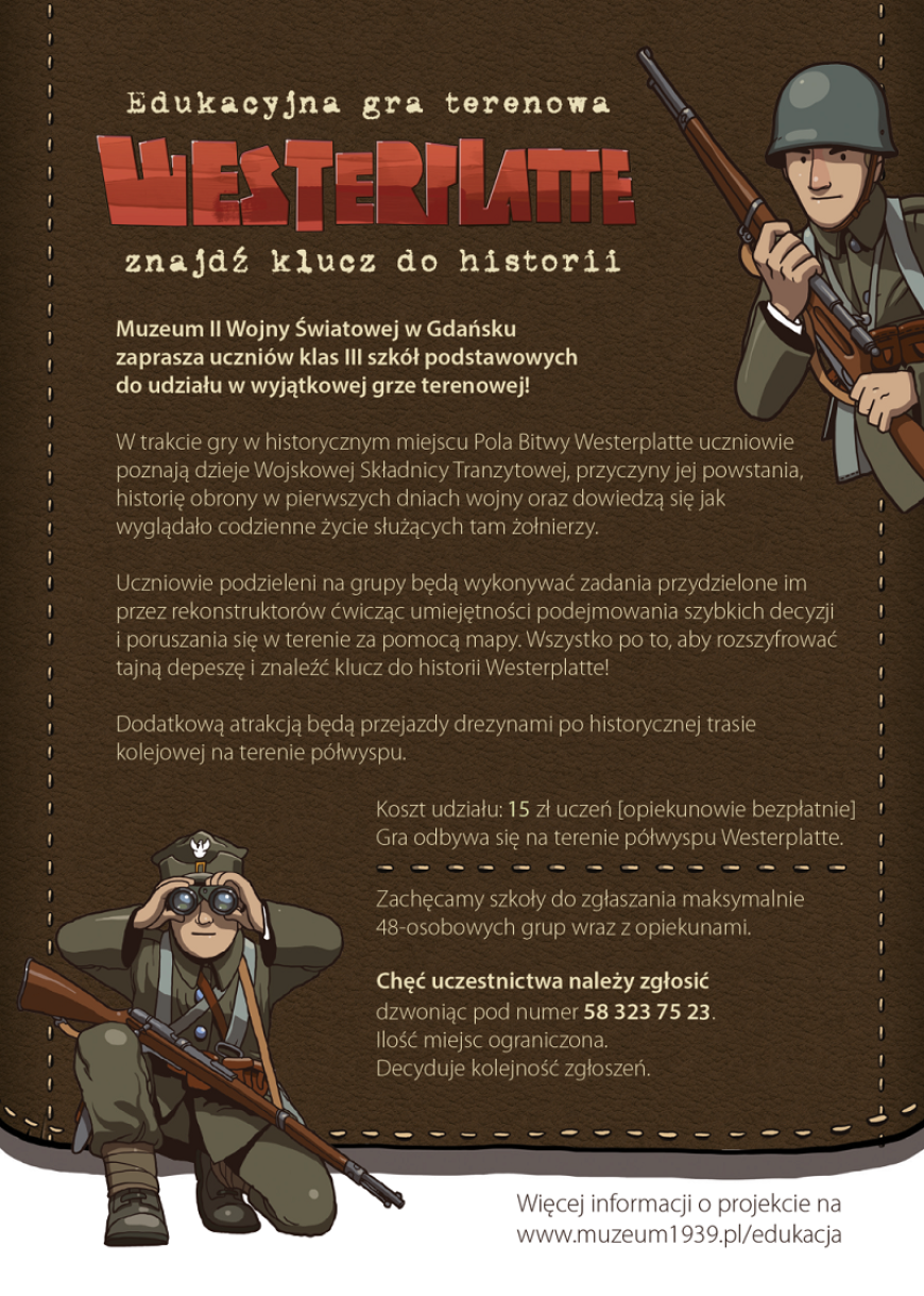 "Westerplatte – znajdź klucz do historii"  - wiosenna edycja gry terenowej dla uczniów klas III szkół podstawowych