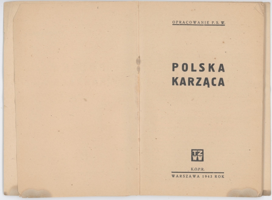 Eksponat miesiąca: Broszura konspiracyjna "Polska karząca"