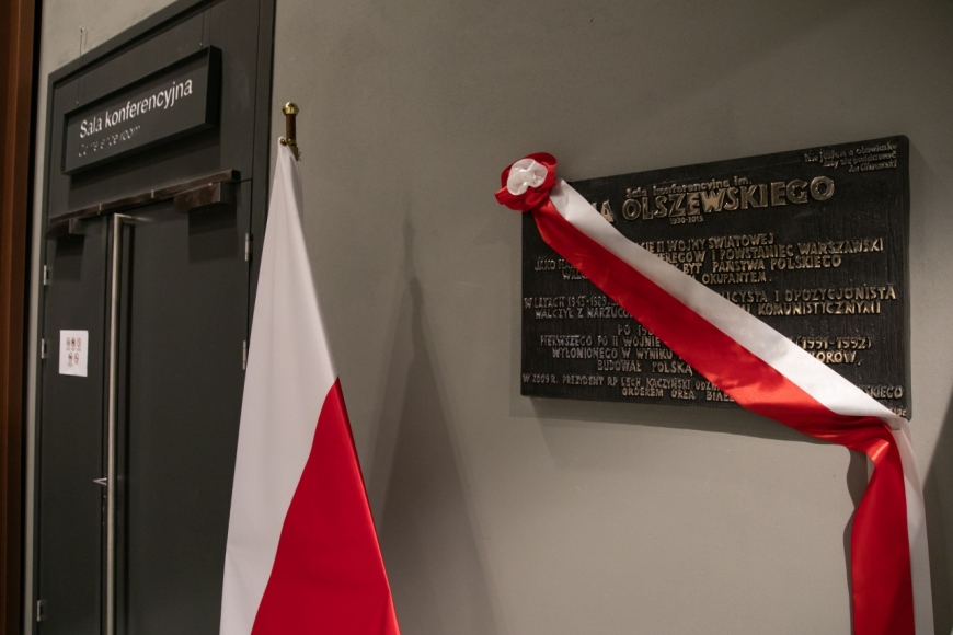 Uroczystość nadania sali konferencyjnej Muzeum II Wojny Światowej w Gdańsku imienia Jana Olszewskiego, Premiera RP oraz odsłonięcie tablicy pamiątkowej ku Jego czci