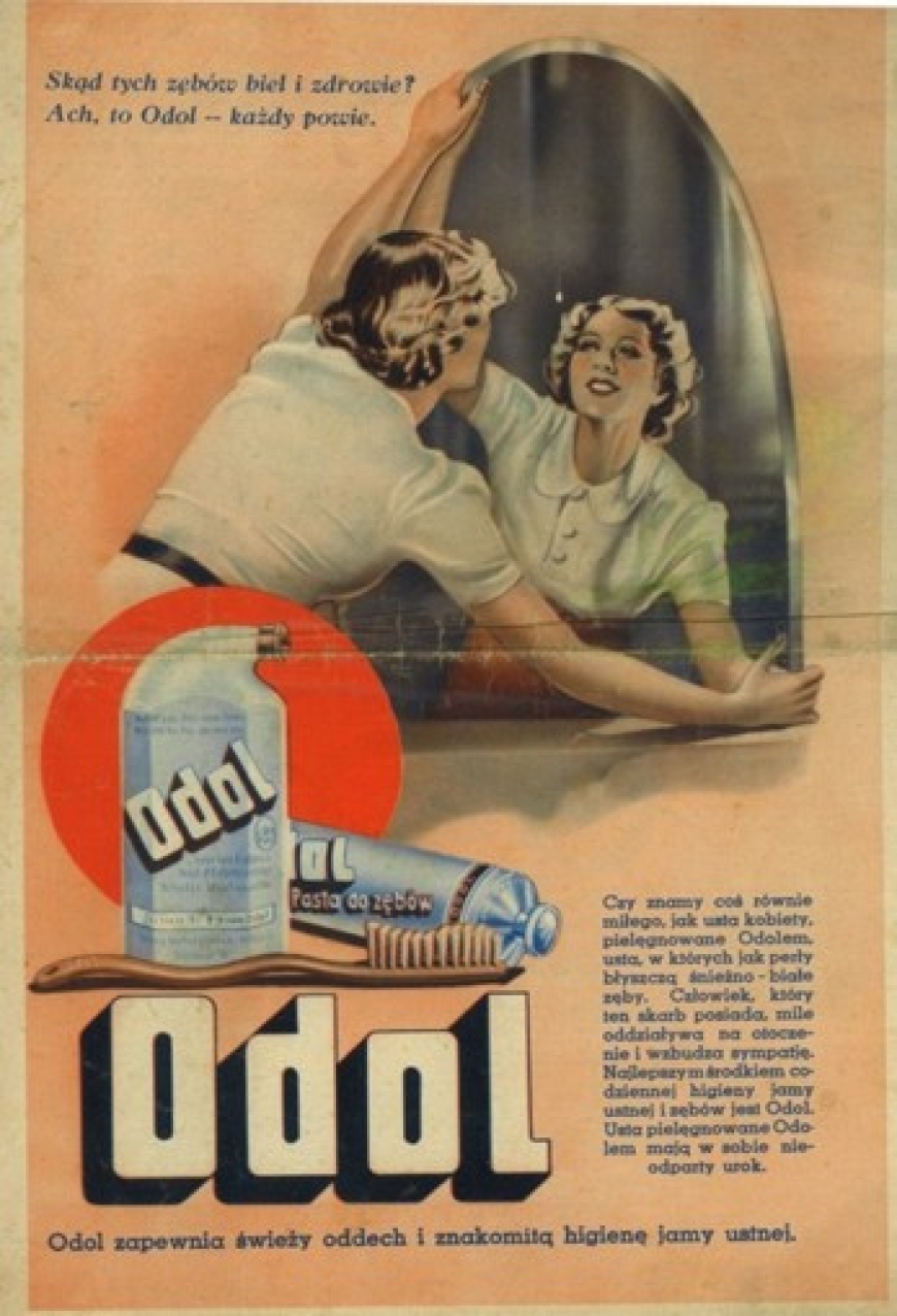 Reklama preparatów do higieny jamy ustnej „Odol” 