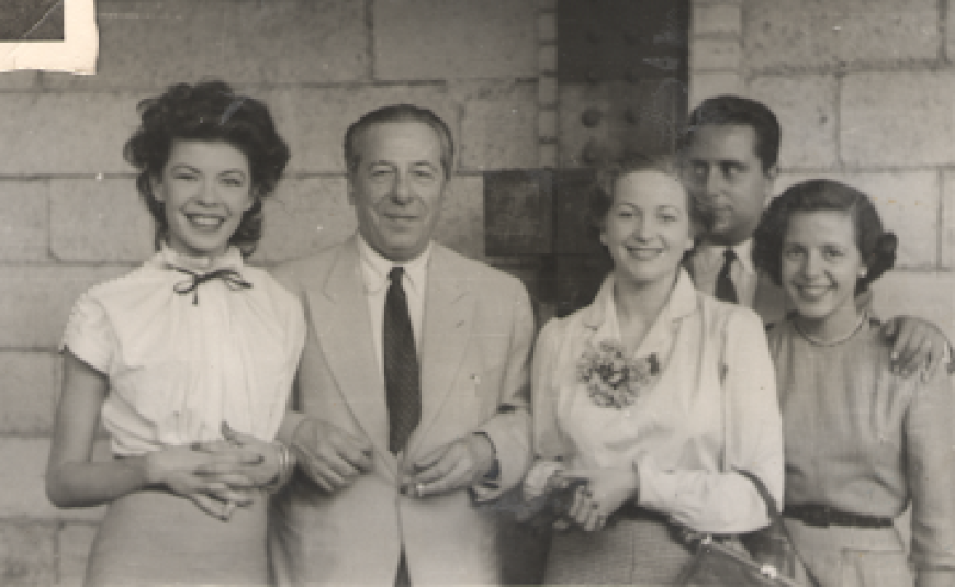 Jan Kowalewski z rodziną na powojennej emigracji, 1949 (zbiory Macieja Doruchowskiego)