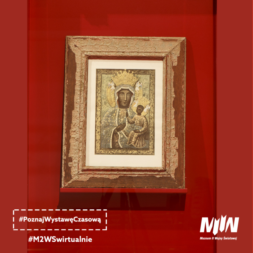 #PoznajWystawęCzasową - obraz z wizerunkiem Matki Boskiej Częstochowskiej | #M2WSwirtualnie