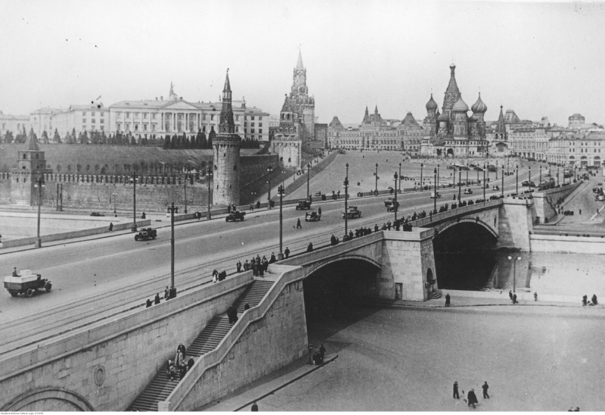 Panorama Moskwy. Lata 40. XX wieku. Źródło: domena publiczna
