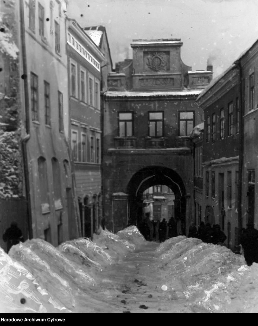 Fragment getta w Lublinie 1940 r. Źródło: Narodowe Archiwum Cyfrowe, NAC