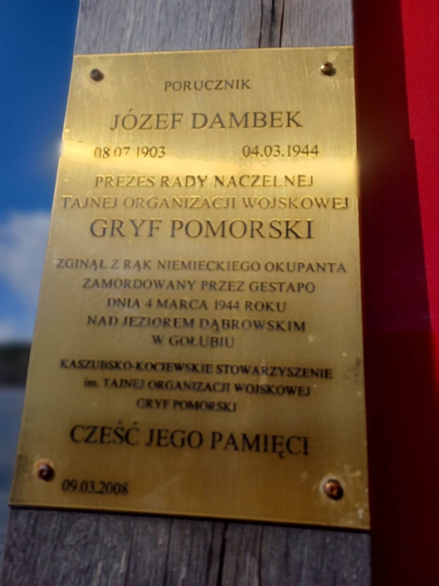 79. rocznica śmierci kpt. Józefa Dambka, przywódcy Tajnej Organizacji Wojskowej „Gryf Pomorski”